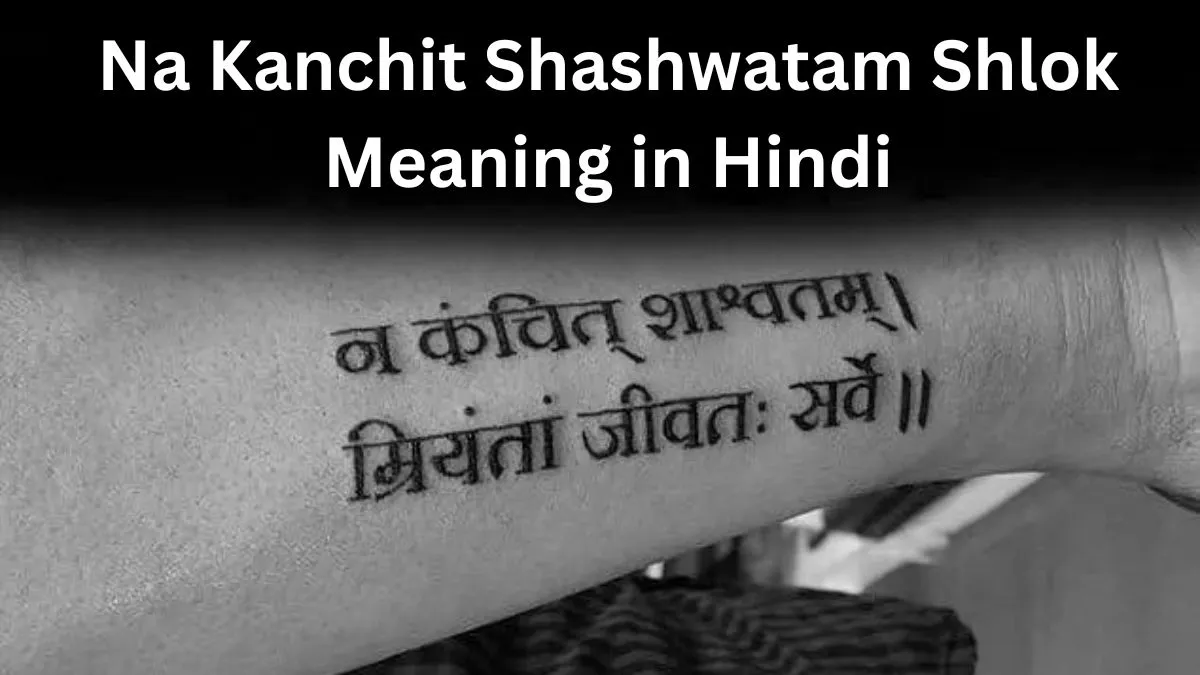 Na Kanchit Shashwatam Shlok Meaning in Hindi