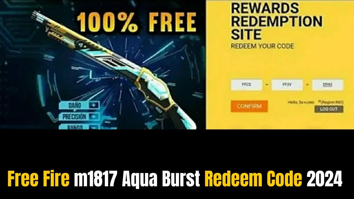 Free Fire m1817 Aqua Burst Redeem Code